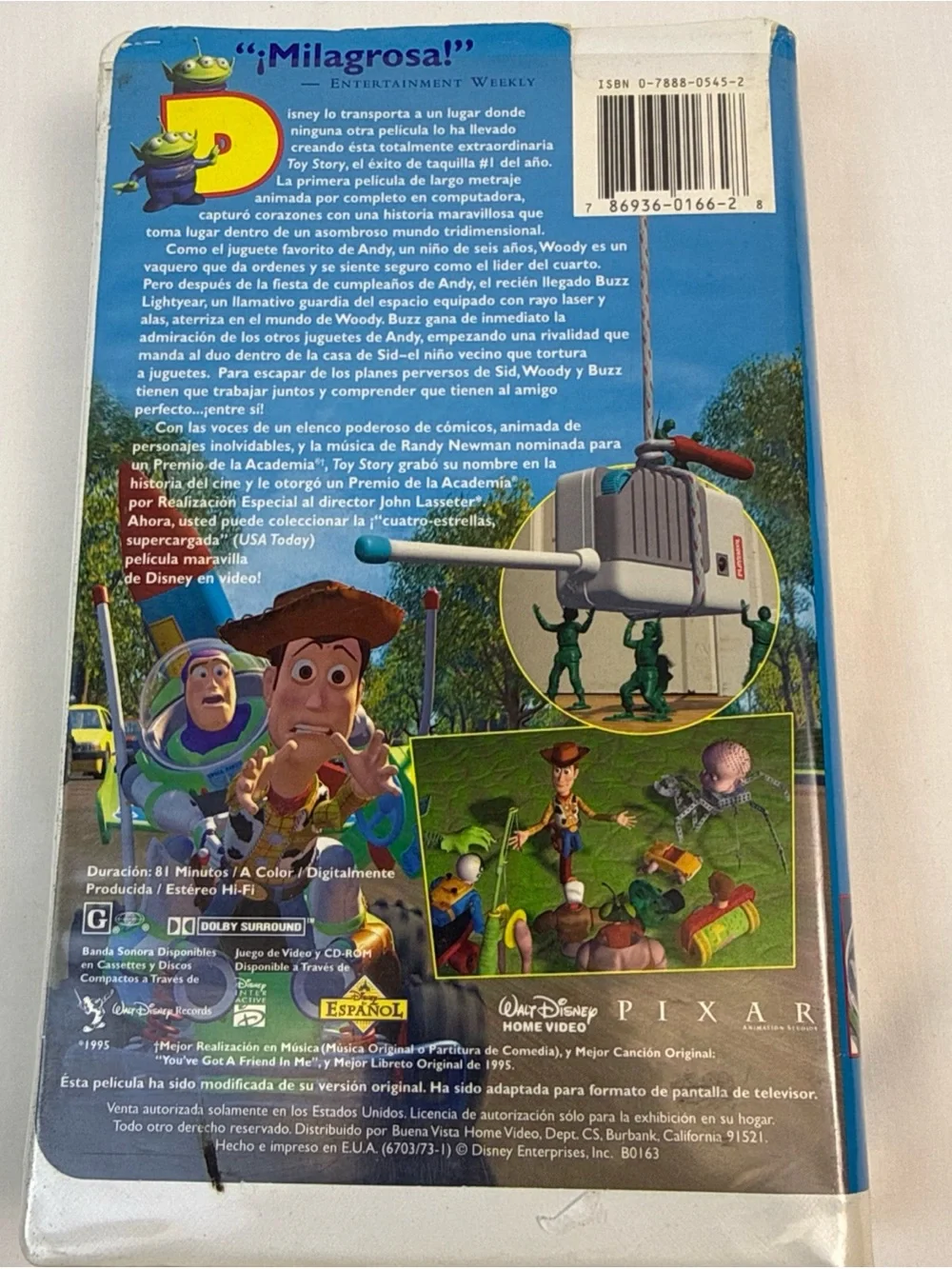 Disney Toy Story en Español Rare VHS
